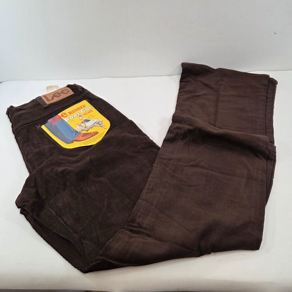 Lee Riders Boot Cut Corduroy Men's Pants Boot Cut Flare Brown NWT Vintage